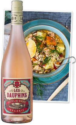 Les Dauphins Côtes du Rhône Organic Rosé